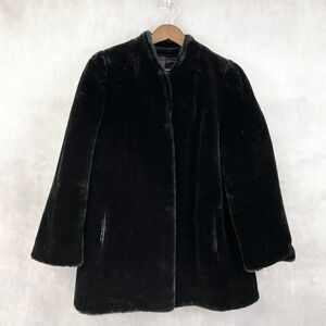 Vintage Beekman Place Womens Faux Fur Coat Medium Old Money Mob Wife Glam Luxe